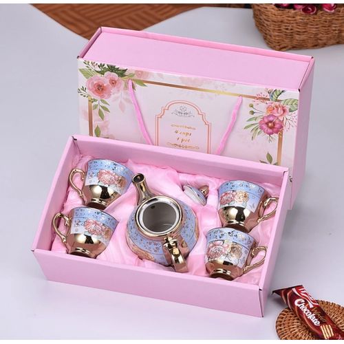 Elegant Ceramic Teapot Set Ceramic Teapot/Kettle + 4 Teacups