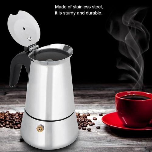 600ml Stainless Steel Filter Stovetop Coffee Maker