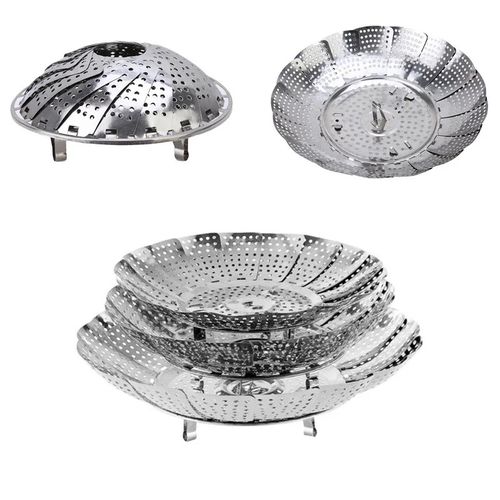 Folding Stainless Steel Steaming Tray Food Steamer Mesh Steamer Rack