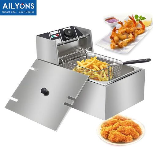 AILYONS EH81, 6 Litres Stainless Steel Tank Electric Deep Fryer, Commercial &amp; Home Use, Chips/Chicken/Mandazi  (1YR WRTY)