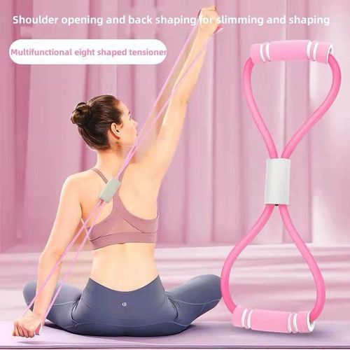 Figure 8 Resistance Bands, Yoga Resistance Band Stretch Fitness Band, Pull Rope, Chest Arm and Shoulder Stretch Bands Exercise Equipment for Home Workout, Physical Therapy, Strength Training