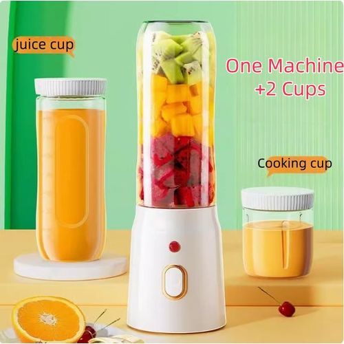 Portable Dual Cup USB Juicer - White