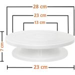 Round Easy Rotate Cake Stand for Rotating Platform for Cake Baking, 28 cm, Cake Decoration Turning Table