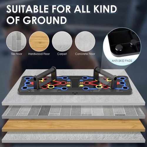 Push Up Board Workout Board, Improved Training Versatility Lasting Materials, Adaptable Exercise Design, Foldable for Easy Transport, Advanced Push-Up Board, Portable and Compact Design Ideal