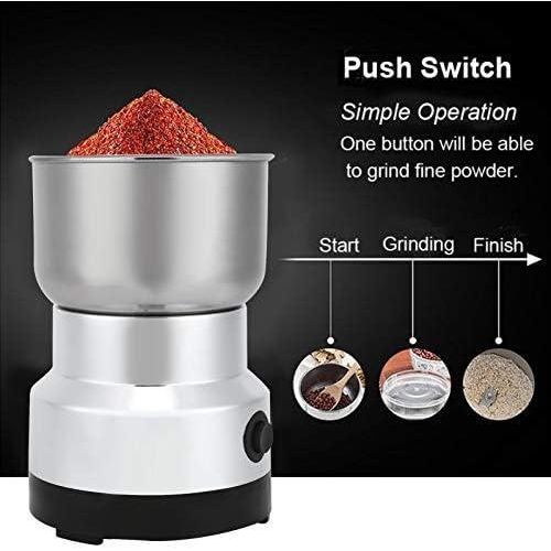 Multifunctinal Electric Coffee Grinder, Kitchen Grains Nuts Beans Spices Milling Machine Coffee Grinder with Dry Grains and Green Beans for Home
