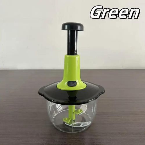 Multi-functional Stainless Steel Manual Food Chopper - Green