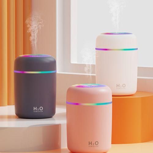 Mythco 300ml Portable Mini Humidifier, Colorful, Cool Mist, USB Charging - White, 2 SPRAY MODES