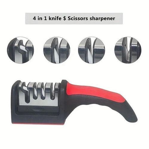 Knife Sharpener 4 Stages Professional Kitchen Sharpening Stone Tungsten Dia