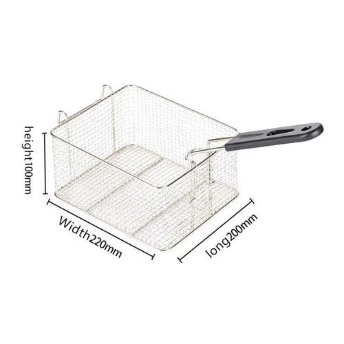 Em 6L Single Tank Energy Efficient Double Electric Chips /Chicken /Mandazi Deep Fryer Machine _ Silver EF01 (1 YR WRTY)