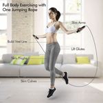 KipFit Black Weighted Jump Skipping Rope For Fitness Workout