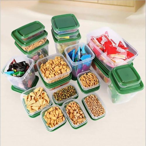 VIC 17Pcs/Set Preservation Box Plastic Lunch Box Refrigerator Packsaging Microwave