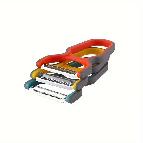 Y Peelers for Kitchen, 3Pcs Stainless Steel Vegetable Peeler - Multifunctional Potato Peelers for Fruits Carrot Kitchen Utensils (Red, Yellow, Green)