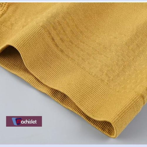 Machislet Lightweight Breathable Yoga Clothes for Women Form-fitting Workout Outfits with High Elasticity for Yoga Running Fitness(Suitable 80-145KG)-Yellow