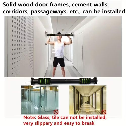 Adjustable door frame hanging rod, indoor wall-mounted horizontal bar fitness equipment, suitable for strength training