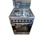 Ecomax Cooker 3 Gas Burners + 1 Hotplate With Electric Oven With Free Gifts 60x60cm Silver