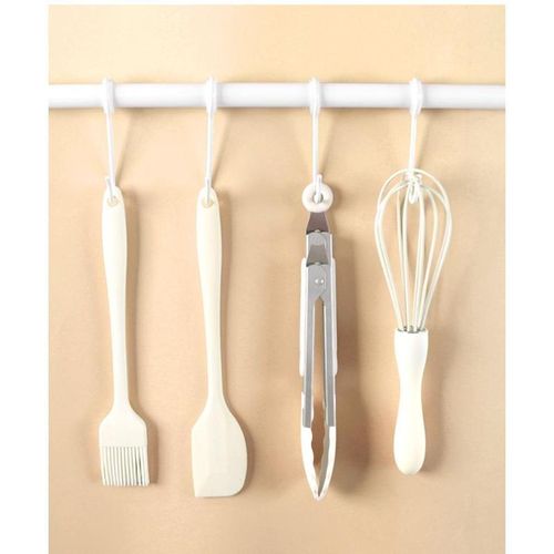 4pcs Mini Kitchen Baking Tools Set - Small Silicone Spatula, Whisk, Brush for Non-Stick Cookware