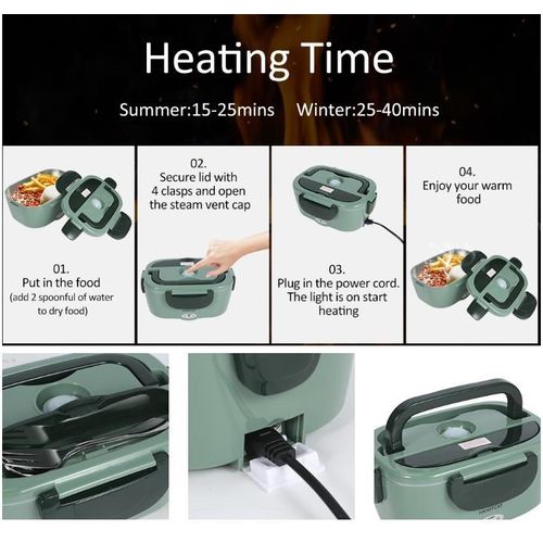 Car portable electric lunch box, 2 in 1 household insulated lunch box