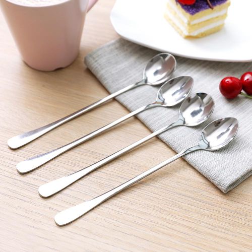1Pc Stainless Steel Coffee Soup Tea Dinner Spoon Smooth Tableware with Long Handle