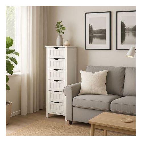 LASA White Storage Cabinet - Compact Organizer for Any Space