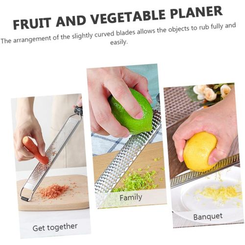Zester Grater for Lemon Cheese, Pro Citrus &amp; Cheese Zester, Kitchen to Bar Essential with Comfy Black Handle