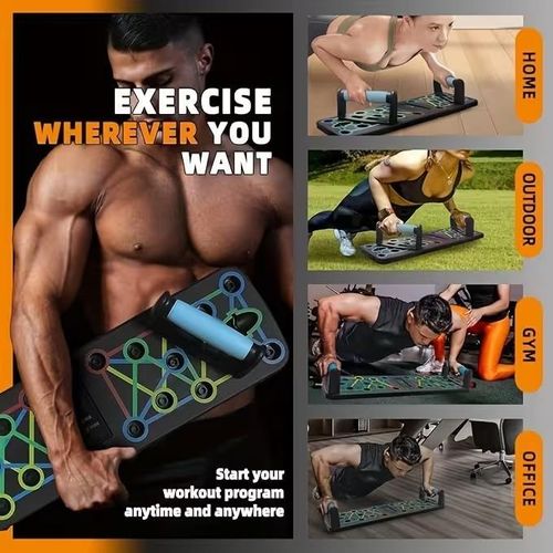 Foldable push-up board, multi-functional fitness board support for chest and abdominal muscle training, home fitness equipment