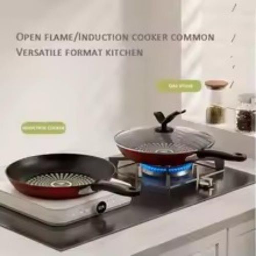 addigoes 28cm Crystal Diamond Non-Stick Frying Pan - Multi-Functional Kitchen Cookware with Easy-Clean Coating, Compatible with Gas &amp; Induction Stoves