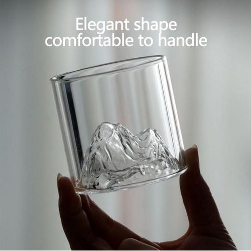 2PK-Whiskey Glasses Unique Exquisite Mount Cocktails Drinking Glass Set