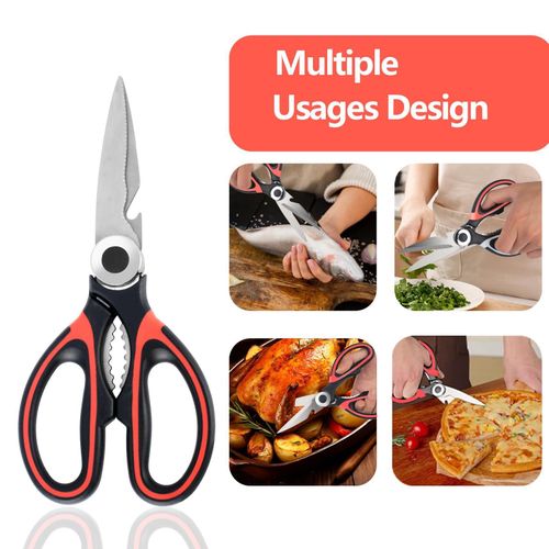 Heavy Duty Kitchen Multi-Purpose Shears for Meat, Fish &amp; Poultry – Stainless Steel Food Cutting Tool
