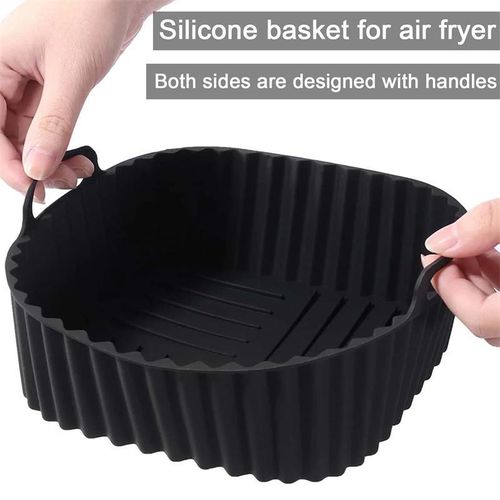 5pcs air fryer silicone pan set with non-stick silicone coating