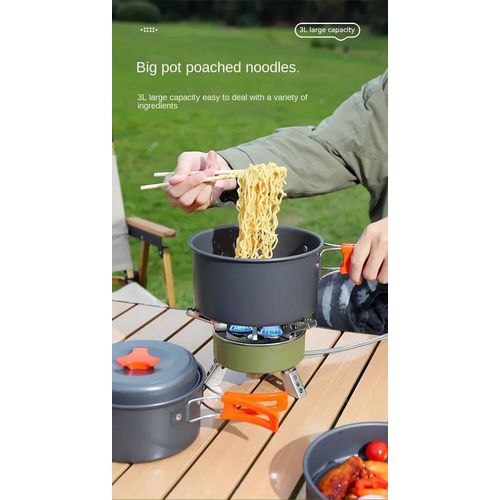 Hot-selling four-piece aluminum alloy camping cookware set, outdoor cooking equipment set