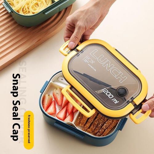 Leak proof lunch boxes and handbags with hidden handles for children and adults, perfect for schools, offices, and outdoors (blue)