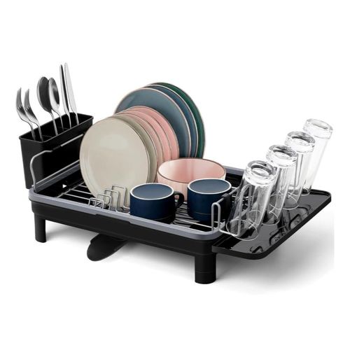 Dish Drying Draining Rack for Kitchen - Black