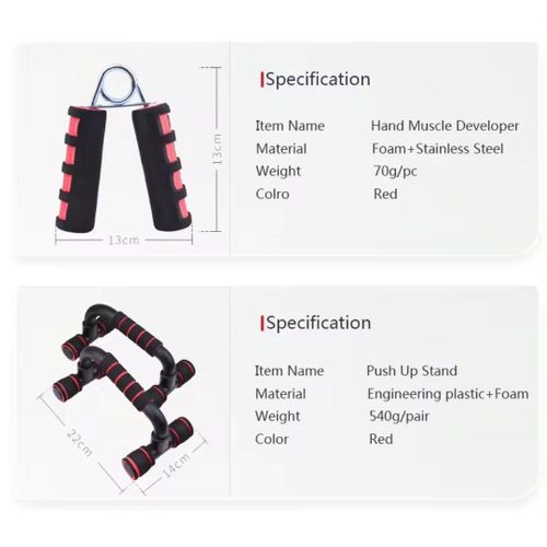 7 in 1 Home Gym Workout Kit Set Ab Wheel Roller Hand Grip Equipment Home