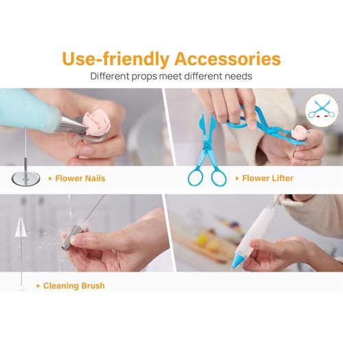42 Piece Cake Decorating Supplies Piping Bags And Tips Set