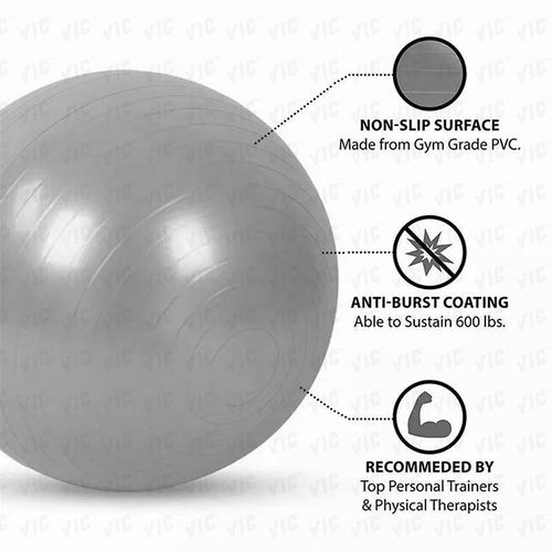 VIC 75cm Fitness Yoga SET Balance Ball Pregnant Women Rehabilitation Exercise Pilates