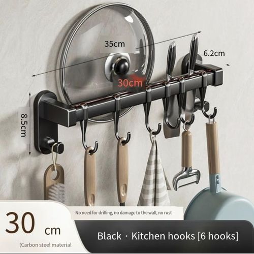 Knife rack with rod, chopstick storage rack, wall-mounted cutlery rack