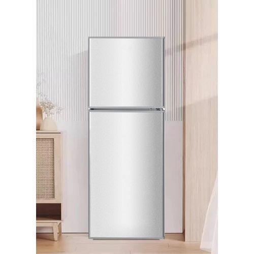 Hifinit European Brand Fridge 138Liters Double Doors Refrigerator Direct Cool Freezer Energy Saving  RF138L-Silver (15 MONTHS WRTY)