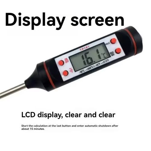 Kitchen Thermometer Digital Food Thermometer -Black