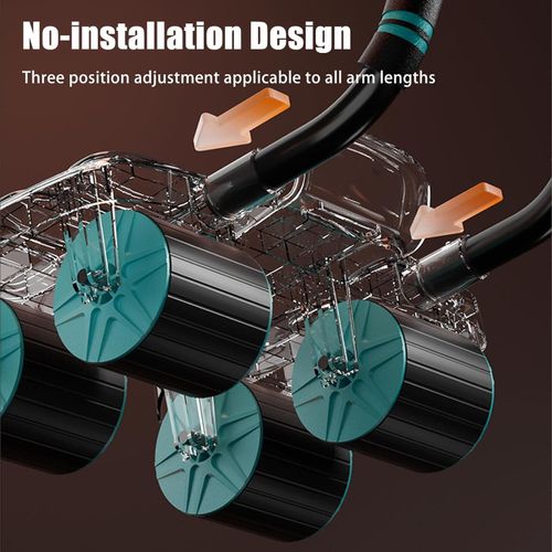 Abdominal muscle wheel roller with elbow support, automatic rebound elbow protection abdominal wheel