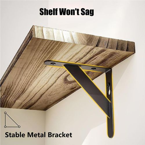 Set of 3 Corner Floating Shelves Wall Mounted for Home Decor, Office, Bedroom, Laundry Room