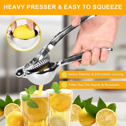 KnMn Large Size Lemon Squeezer Heavy Duty Zinc Manual Lemon Juicer