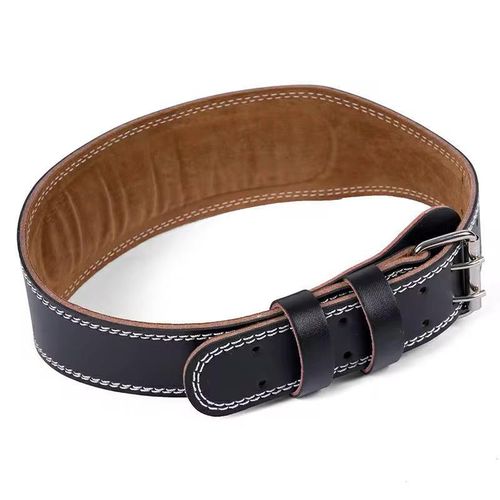 Premium Leather Weightlifting Exercise Belt Waist Support protection deep Squat Deadlift hard pull bench press  Powerlifting Gym Belt Unisex Wide Wrap Training Weight Lifting Double Buckle For Body Building Fitness Training