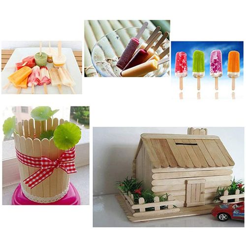 100pcs Natural Wooden Food Grade Craft Sticks
