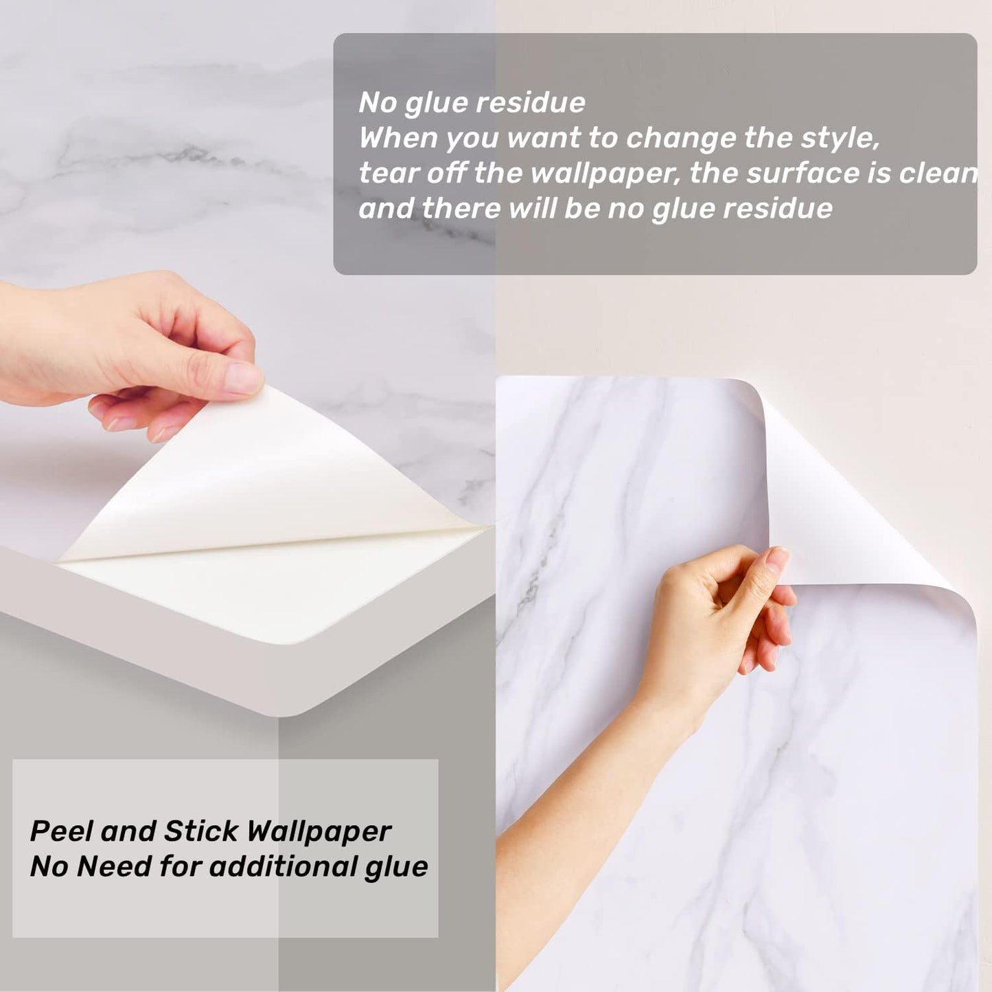 Marble Contact Paper Peel and Stick Wallpaper Contact Paper for Countertops 50*1000cm