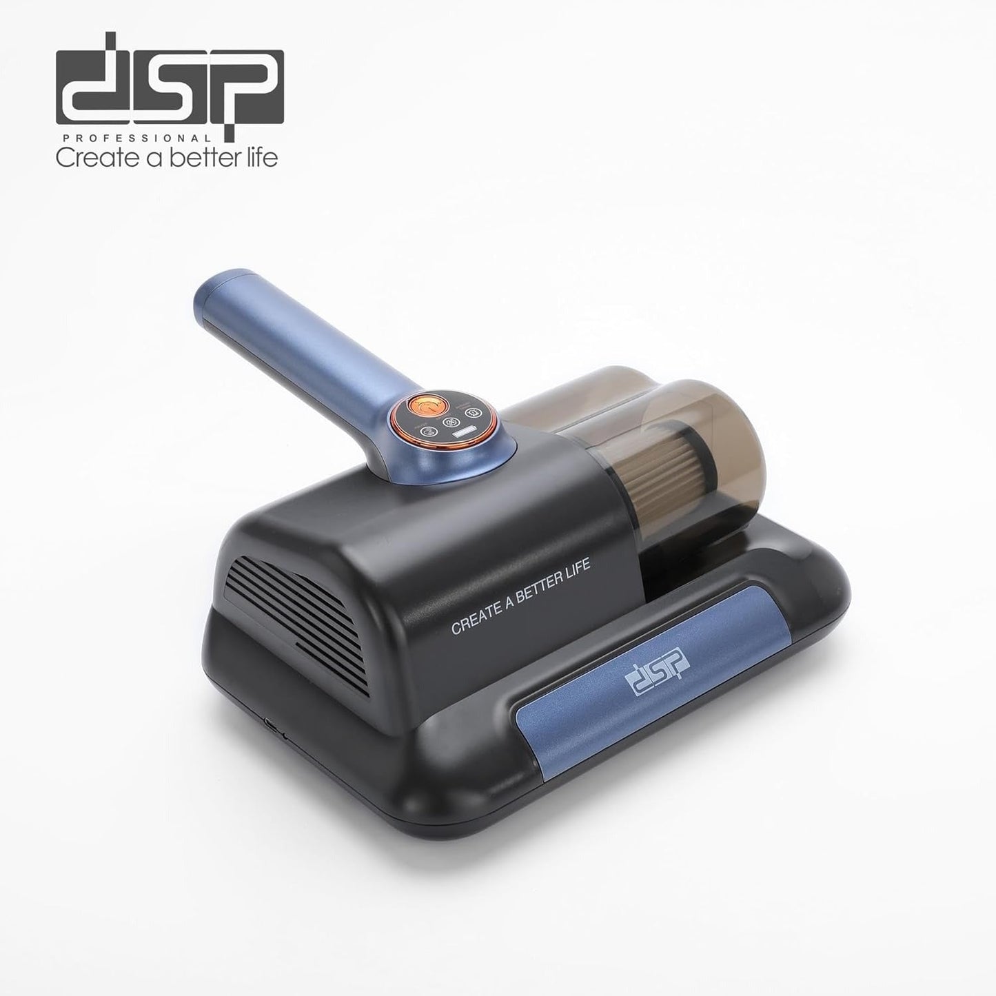 DSP Bed Vacuum Cleaner, Household High-Frequency Strong Mite Removal Instrument, Handheld Deep Mattress Vacuum Cleaner, Wireless Vacuum Cleaning Remover Instrument, for Bed, Sofa, Carpets