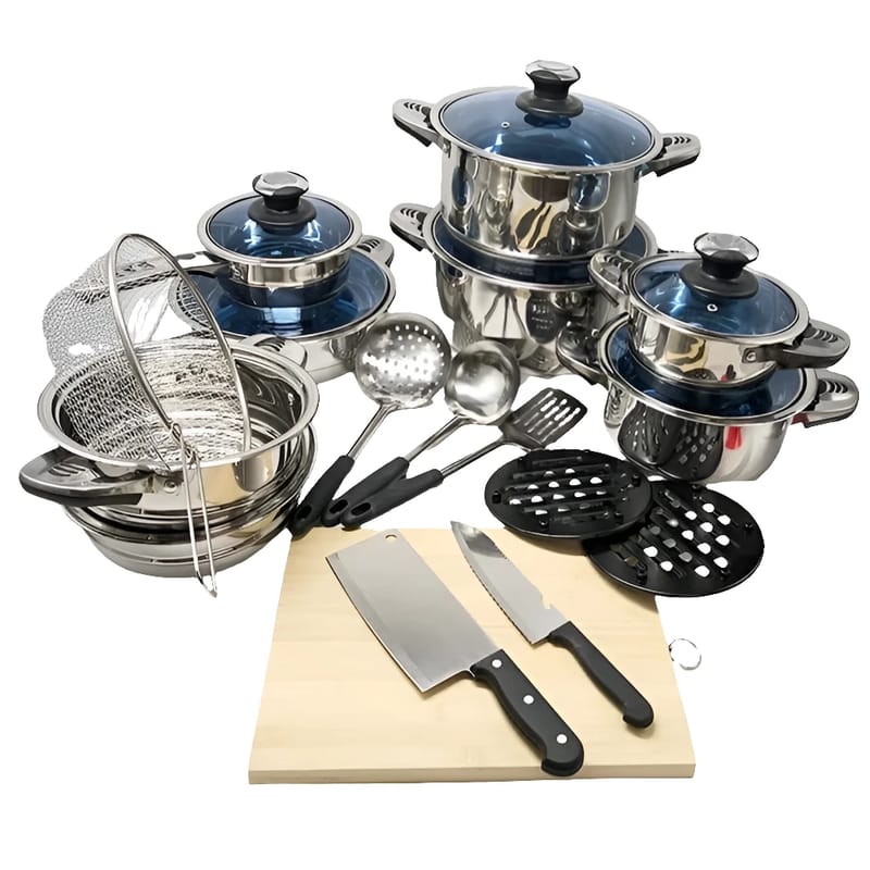 MARWA Complete Kitchen Cookware Sets – 30-Piece & 72-Piece