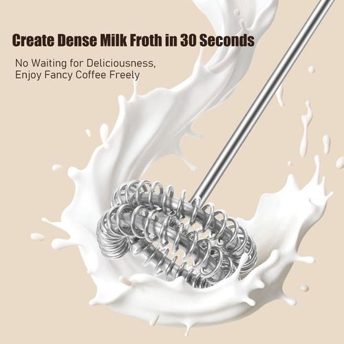 3-Speed Wireless Charging Milk Frother, Coffee Mixer &amp; Egg Beater