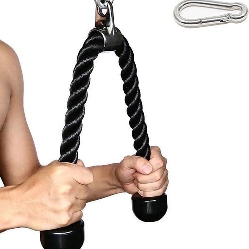Fitness biceps brace accessories (double-ended rope + resistance band + ankle strap + hook)