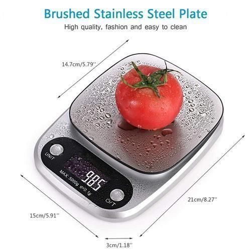 Multi-measuring kitchen scale, high-precision stainless steel LED digital scale - 10kg 1g