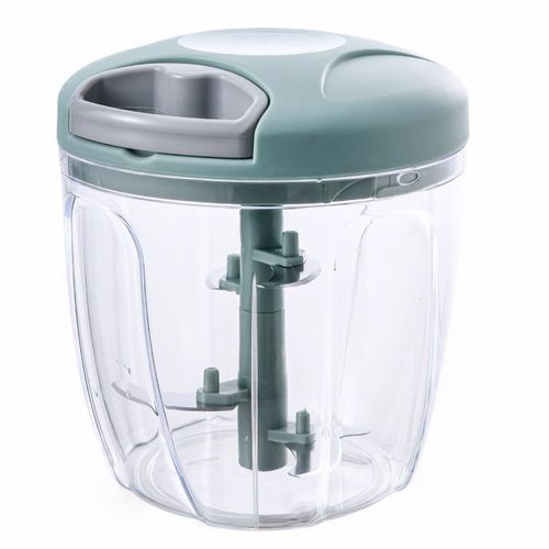 900ml Blue Manual  Processor for Vegetable, Chopper Meat Grinder, Portable  Mincer  for Vegetables, Ginger, Fruits, Nuts, Herbs